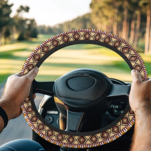 Aztec Tribal Steering Wheel Cover for Golf Carts
