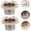 Stainless Steel Bird Feeding Bowl with Wooden Frame 1 Pack 1