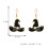 Ghost Stud Earrings Black Gold Animal Shape 1 Pair 3