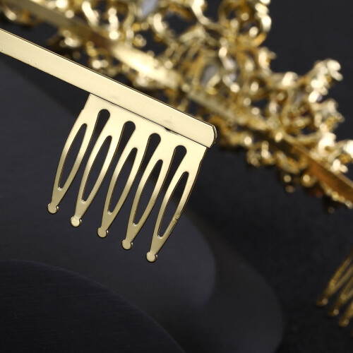 Unbranded Blue Rhinestone Crown with Comb 2