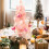 Pink Artificial Christmas Tree 17.7 Inch with Stand 5