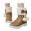 Girls' Winter Snow Boots Thick Sole Solid Color Bow Design 3