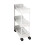 Narrow Rolling Storage Cart White with Wheels Brakes 2