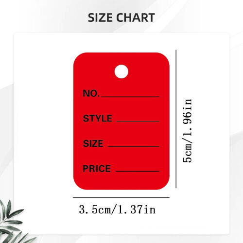 Blank Writeable Price Tags 1x2 Inch 100 pcs 2