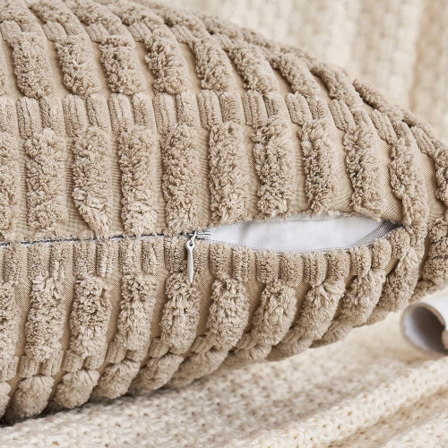 Soft Decorative Pillow Covers Beige 2 pcs 30 x 50 cm — beige cushion covers, rectangular pillow covers 2