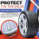 Glow-in-the-Dark Tire Valve Caps Universal 4-Pack 2