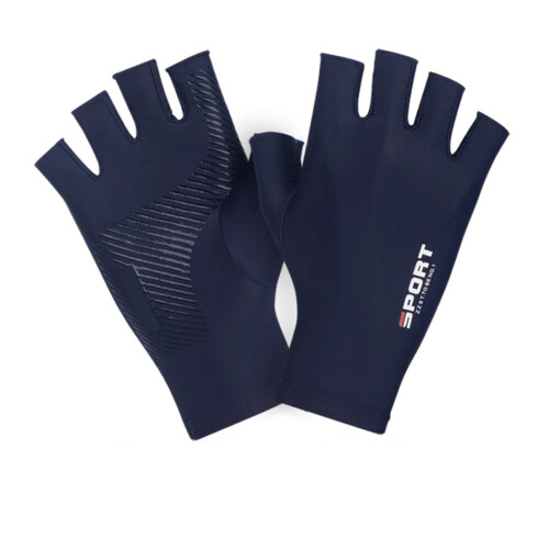 Cycling Gloves Half-Finger Solid Color Unisex High Elastic