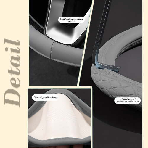 Steering Wheel Cover Leather Anti-Slip Universal 1