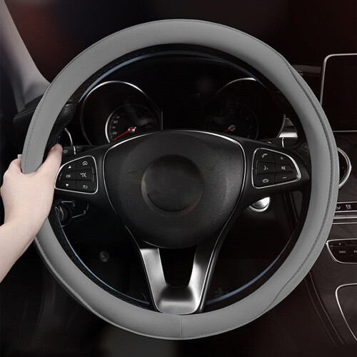 Steering Wheel Cover Leather Anti-Slip Universal 2