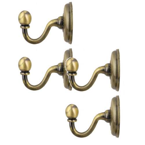 Metal Curtain Holdbacks Wall-Mounted 2 Pairs