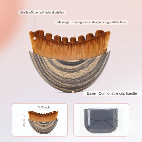 Lymphatic Contour Face Brush Manual Drainage Massager Soft 2