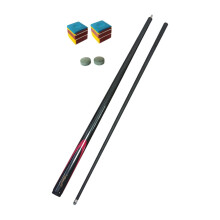 Carbon Fiber Pool Cue Stick Two-Section Portable Black