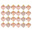 Heart Shaped Christmas Tree Ornaments Gold 24 PCS 1