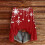 Women's Christmas Print Long-Sleeve Knit Pullover L Red 2