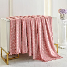 Flannel Blanket Glossy Ultra-Soft 59x39in Pink