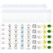 Animal Pun Note Cards 25-Pack Resin Turtle Owl Design