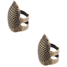 Metal Thumb Thimble for Hand Sewing 2 Pack