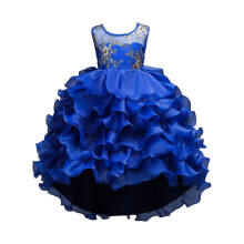 Tulle Sequins Glitter Dress for Girls Blue Size 130