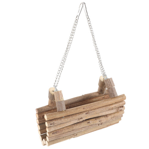 Wooden Hamster Hammock Hanging Swing for Dwarf Hamsters and 2