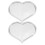 Heart-Shaped Handheld Vanity Mirror 2 pcs 1