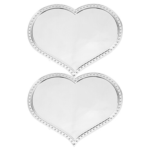 Heart-Shaped Handheld Vanity Mirror 2 pcs