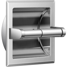 Matte Black Recessed Toilet Paper Holder Metal Wall Mount