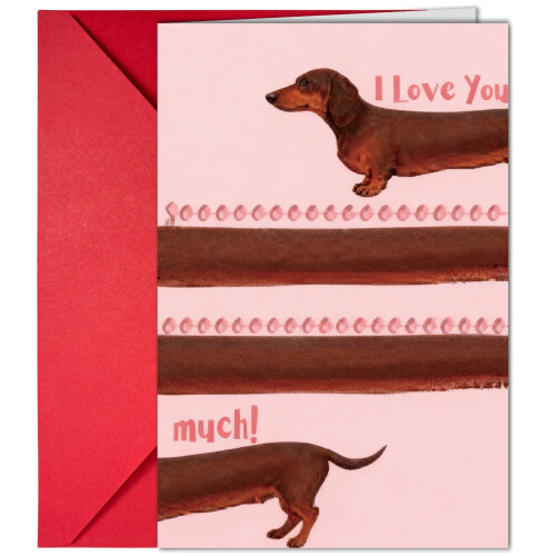 Valentine's Day Cat Greeting Card with Envelope 1 Piece
