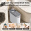 Plastic Bathroom Trash Can Compact Rustproof 2 Pack 5