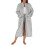 Women's Plush Long Zip-Up Robe Solid Color Warm Thick 1