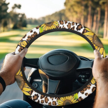 Leopard Print Golf Cart Steering Wheel Cover Anti-Slip