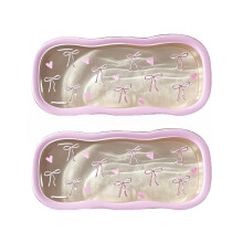 Hard Shell Eyeglasses Case Clear Pink 2 Pcs