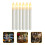 White Flickering LED Taper Candles Plastic 6-Pack 1
