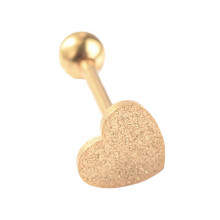 Women Heart Ring Stainless Steel Tongue Stud Set 1 3 or 6