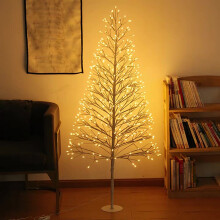 Pre-Lit Starburst Gold Artificial Christmas Tree 4 ft Warm