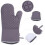 Oven Safety Mitts Heat Resistant Gray Cotton 4-Pack 6