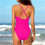 Women's One-Piece Swimsuit with Waist-Defining Drawstring 5