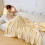 Flannel Fleece Throw Blanket Soft Warm Striped Beige 6