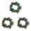 Holly Berry Candle Ring Small Artificial Red Berries Wreath 1
