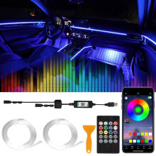 RGB LED Interior Strip Light Trim for Cars with App Control
