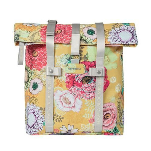 Sac à vélo - Basil - Bloom Field - 20 litres - Polyester - Jaune ocre - Imprimé floral 1