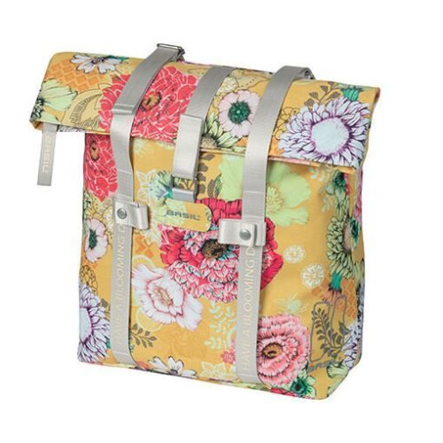 Sac à vélo - Basil - Bloom Field - 20 litres - Polyester - Jaune ocre - Imprimé floral 2