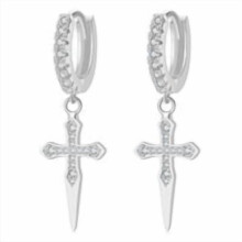 Cross Earrings for Men and Women Hypoallergenic Cubic