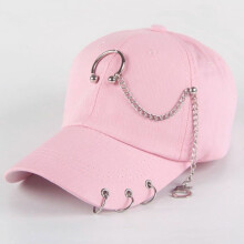 Unisex Baseball Cap Metallic Ring Chain Summer