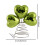Glitter Heart Tree Topper Green Cloverleaf Ornament 5