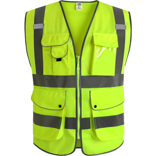 PUMIER High Visibility Safety Vest with Reflective Strips 9