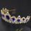 Unbranded Blue Rhinestone Crown with Comb 7
