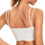 Damen Push-Up BH ohne Bügel, bequem, gepolstert, Weiß, S 2