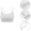 Damen Push-Up BH ohne Bügel, bequem, gepolstert, Weiß, S 4