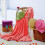 Fleece Blanket Solid Color 70 x 100 cm Orange 5