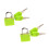 Small Keyed Padlock 23mm Gold Metal Plastic 2 Pack 4